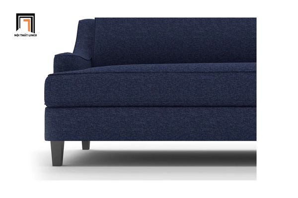 bộ ghế sofa góc chữ l, ghế sofa góc 2m4 x 1m6, sofa góc tân cổ điển màu xanh đậm
