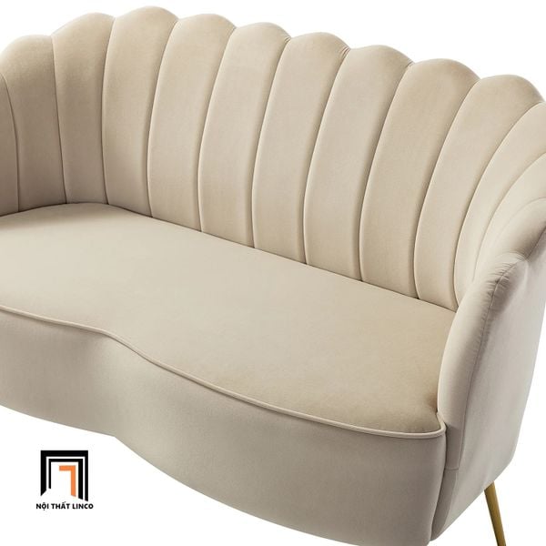 set ghế sofa cong xinh xắn vải nhung, bộ ghế sofa đặt sảnh chờ