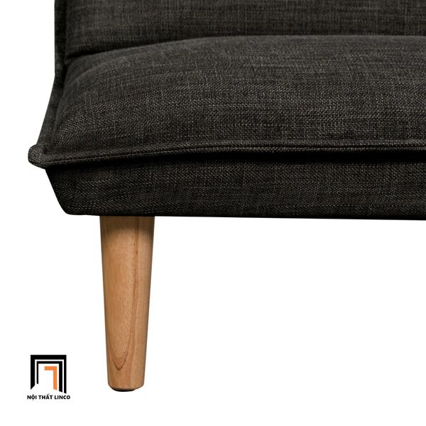 ghế sofa giường dài 1m7 nhỏ gọn, sofa giường bọc vải màu nâu đậm giá rẻ