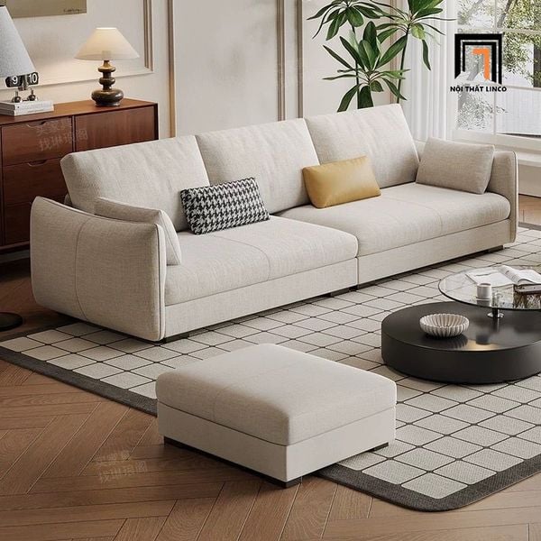set ghế sofa phòng khách gia đình xám trắng vải nỉ, bộ ghế sofa phòng khách giá rẻ