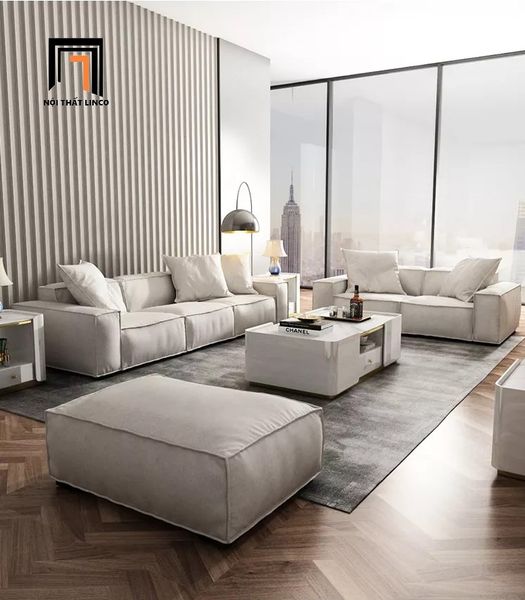 bộ ghế sofa góc chữ u 3m7 cho phòng khách lớn, ghế sofa góc nhiều ghế xếp lại