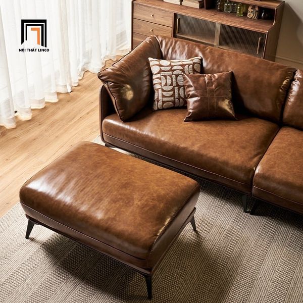 bộ ghế sofa phòng khách cao cấp, set ghế sofa da giả bóng sang trọng