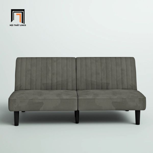 ghế sofa giường 1m8 vải nhung màu xám đậm, sofa bed thông minh giá rẻ, sofa giường đa năng