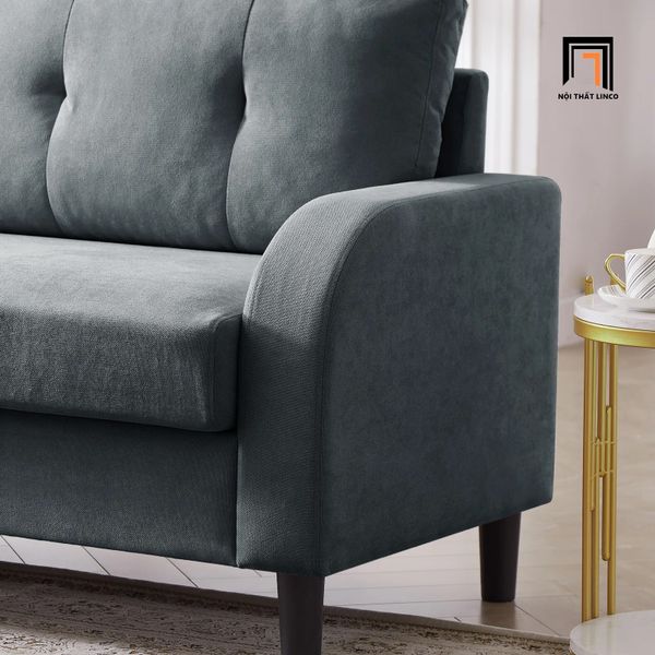 sofa băng, sofa văng, sofa băng nhỏ gọn 1m5, ghế sofa băng vải nỉ xám đen, sofa băng giá rẻ cho phòng nhỏ