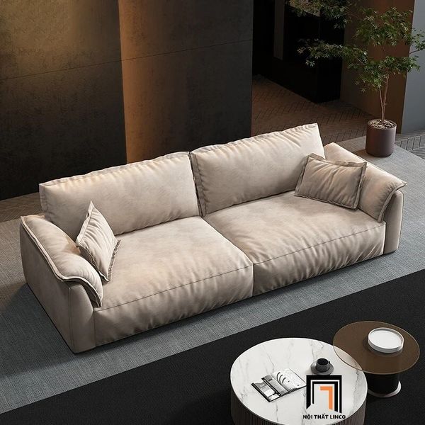 ghế sofa băng vải nhung nỉ, sofa văng dài 2m2 cho căn hộ chung cư, ghế sofa văng đẹp