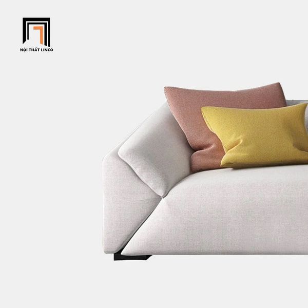 sofa băng dài 2m4, ghế sofa văng kiểu dáng hiện đại xám trắng vải nỉ, sofa băng sang trọng