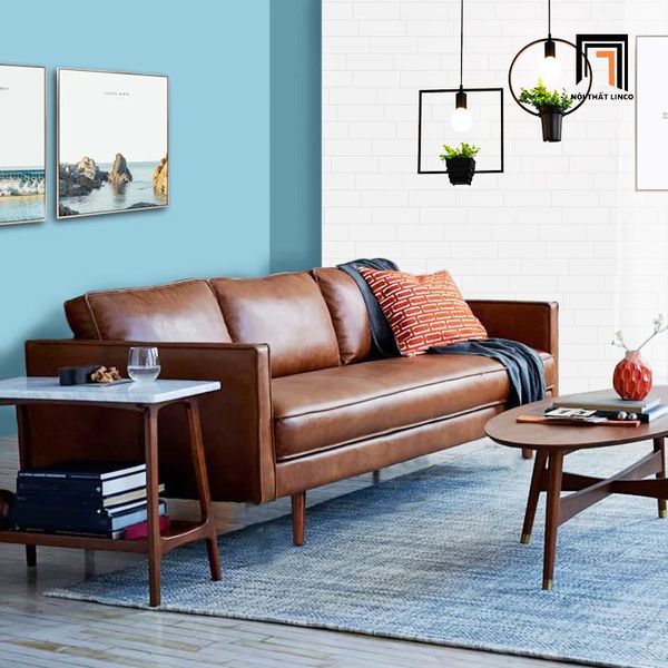 sofa đơn, ghế sofa đơn da công nghiệp, sofa đơn bọc da simili, sofa đơn đơn da giả màu nâu