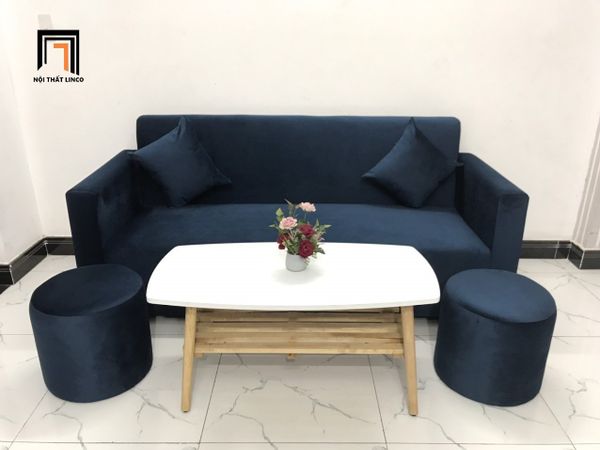 ghế sofa văng giá rẻ, sofa băng xanh đen, sofa băng dài 1m9 giá rẻ cho phòng khách nhỏ