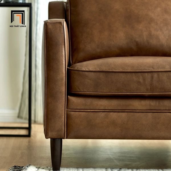 sofa băng, sofa văng, ghế sofa 2m, sofa băng bọc da, sofa màu nâu, sofa băng phòng khách, sofa cao cấp