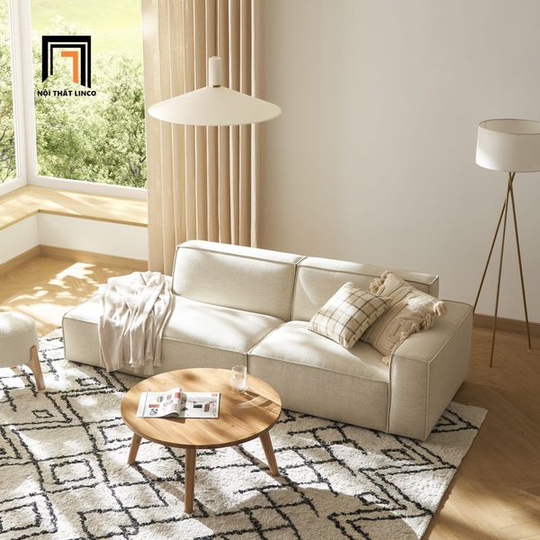 sofa băng, sofa văng, ghế sofa băng dài 1m9 giá rẻ, sofa băng màu xám trắng, sofa băng nhỏ cho căn hộ chung cư