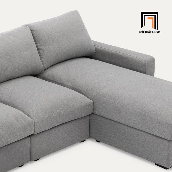 ghế sofa góc chữ U đẹp, sofa góc dài 2m8 cho phòng khách diện tích lớn, sofa góc màu xám