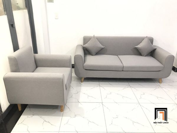 bộ ghế sofa phòng khách màu xám trắng, set ghế sofa văn phòng giá rẻ màu xám ghi