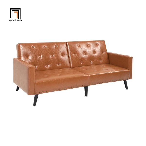 ghế sofa giường bọc da, sofa bed dài 1m9 cho văn phòng làm việc