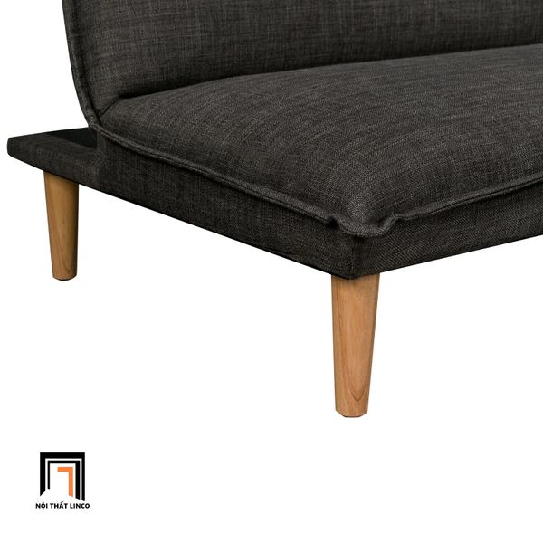 ghế sofa giường dài 1m7 nhỏ gọn, sofa giường bọc vải màu nâu đậm giá rẻ