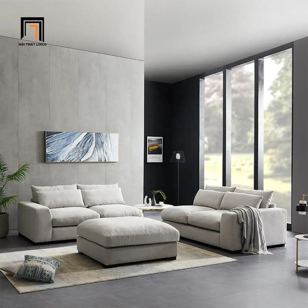 sofa góc đa năng thư giãn, bộ ghế sofa góc l 2m8 x 1m6 màu xám trắng vải nỉ, sofa góc gia đình giá rẻ