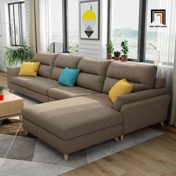 sofa góc l, bộ ghế sofa góc phòng khách sang trọng, ghế sofa góc l vải nỉ, sofa góc phòng khách 3m x 1m6