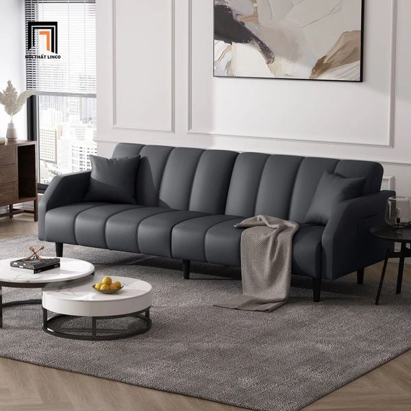 ghế sofa giường nằm bọc da sang trọng, sofa giường dài 2m cho văn phòng làm việc