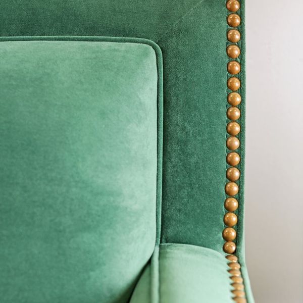 bộ ghế sofa phòng khách sang trọng, combo 2 ghế sofa gia đình cao cấp vải nhung xanh lá