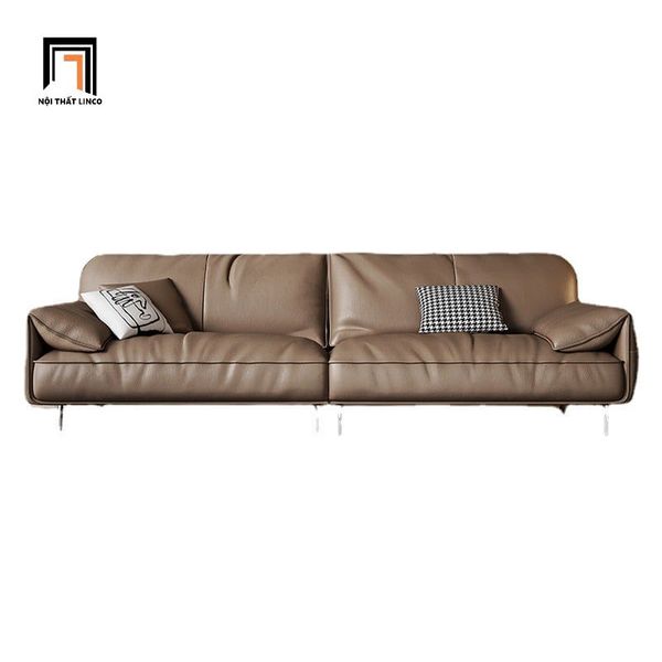 ghế sofa băng cao cấp dài 2m2, sofa văng bọc da công nghiệp hiện đại