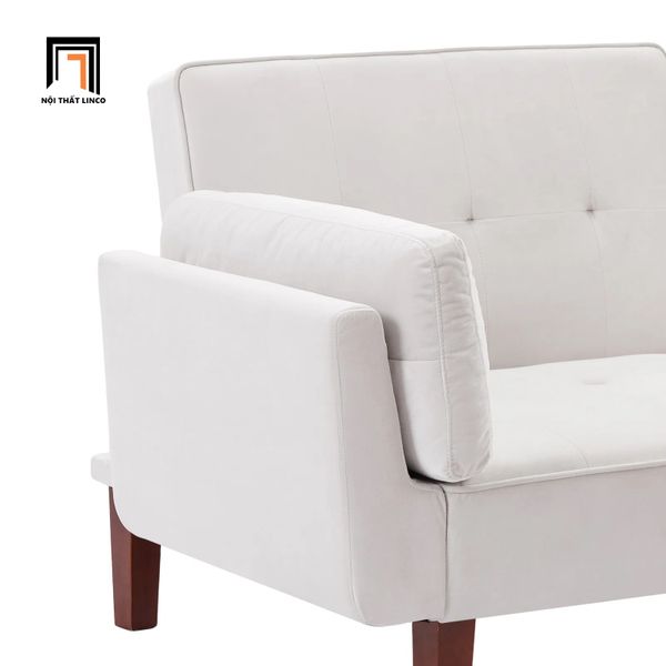 sofa giường, sofa bed, bộ ghế sofa giường nằm 2m, sofa giường màu xám trắng vải nhung, sofa giường phòng khách