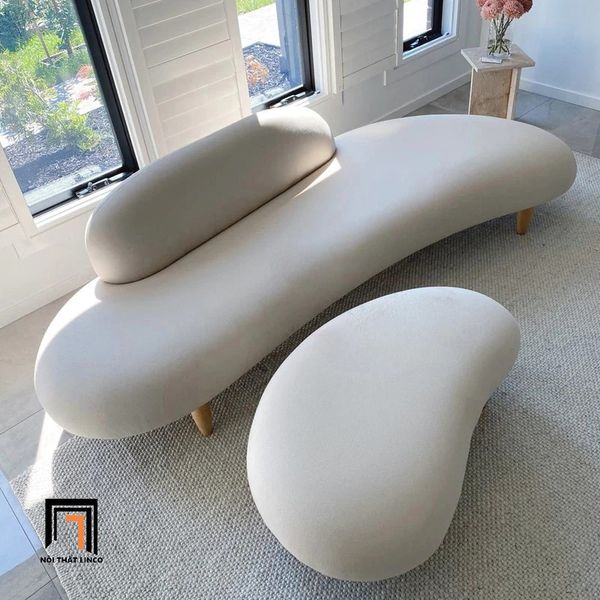 sofa văng vải, ghế sofa văng bọc vải, sofa văng vải nỉ nhung bố, sofa văng vải lông cừu