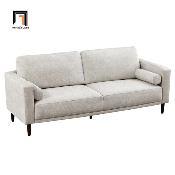 sofa băng, sofa văng, ghế sofa băng da giả màu xám trắng, sofa băng dài 1m9 cho căn hộ chung cư nhỏ