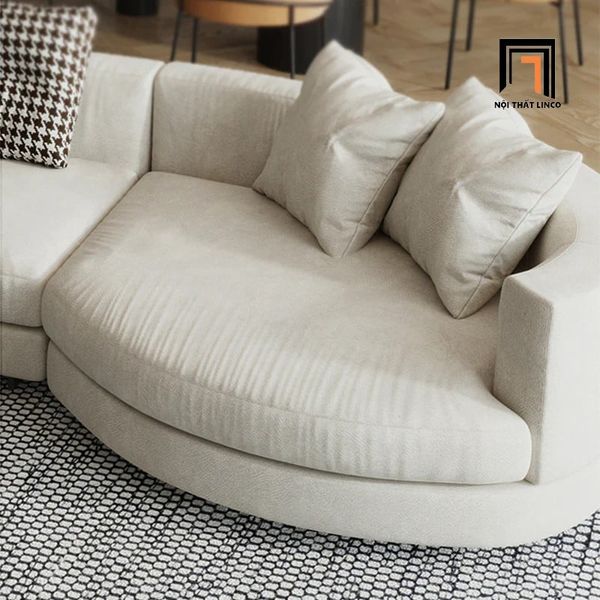 bộ ghế sofa góc chữ L 3m2 x 1m2, sofa góc màu xám trắng sang trọng, ghế sofa góc l phòng khách gia đình