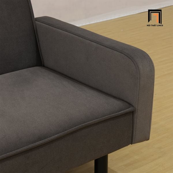 ghế sofa bed bật giường nằm thông minh, sofa giường màu nâu vải nhung dài 2m