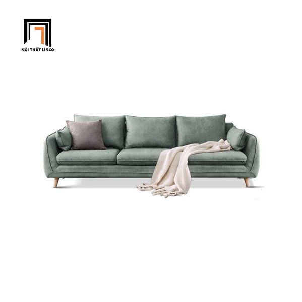 bộ ghế sofa góc L da giả màu xanh mint, sofa góc 3m x 1m6 giá rẻ