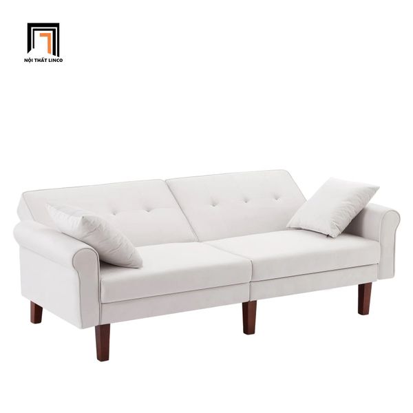 sofa băng, sofa băng bật giường nằm, ghế sofa bed, sofa giường nằm 2m, sofa giường màu xanh đậm vải nhung