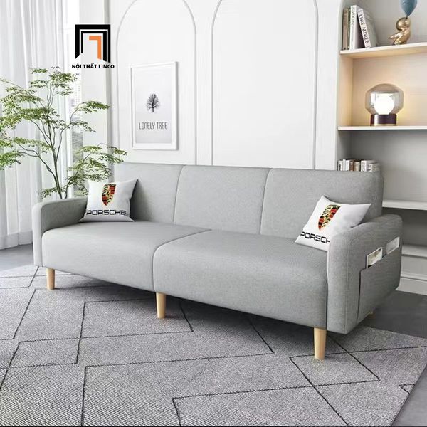 ghế sofa giường nằm thông minh dài 2m, sofa giường bọc da công nghiệp
