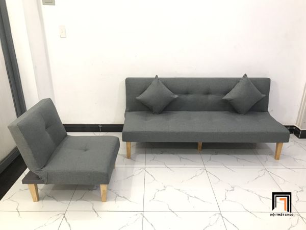 bộ ghế sofa phòng khách nhỏ gọn, set ghế sofa gia đình màu xám lông chuột