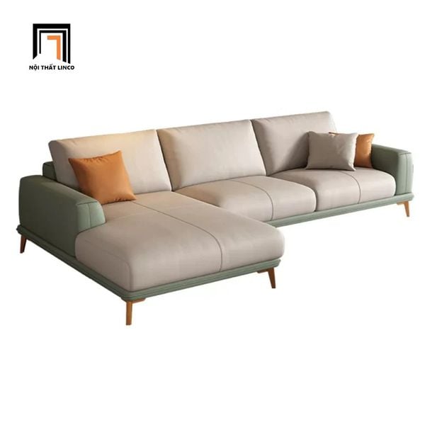 bộ ghế sofa góc l 3m x 1m6 da giả, ghế sofa phòng khách gia đình hiện đại, sofa góc cao cấp