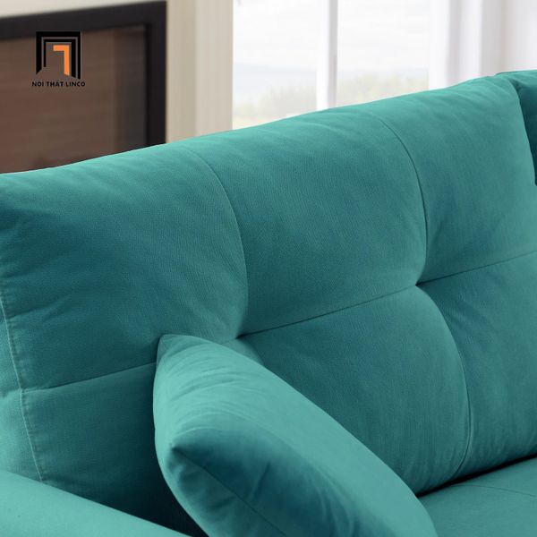 sofa băng, sofa văng, sofa băng dài 1m8, sofa băng nhỏ gọn, sofa băng vải nỉ xanh ngọc, sofa băng phòng ngủ