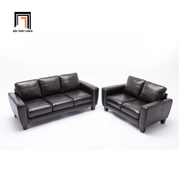 bộ ghế sofa da Pu màu đen, set ghế sofa cho văn phòng tiếp khách sang trọng