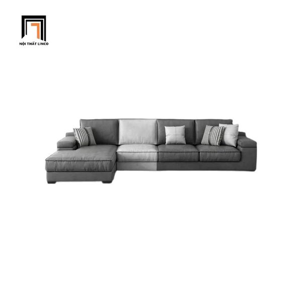sofa góc, sofa l, bộ ghế sofa góc l 3m x 1m6 da công nghiệp, sofa góc da simili phòng khách lớn