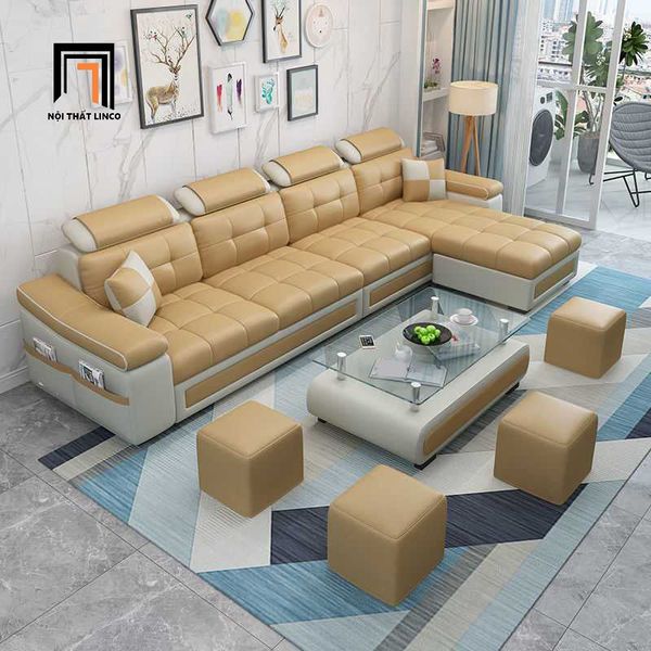 bộ ghế sofa góc l 3m x 1m6, ghế sofa góc chữ l cho phòng khách hiện đại, sofa góc sang trọng