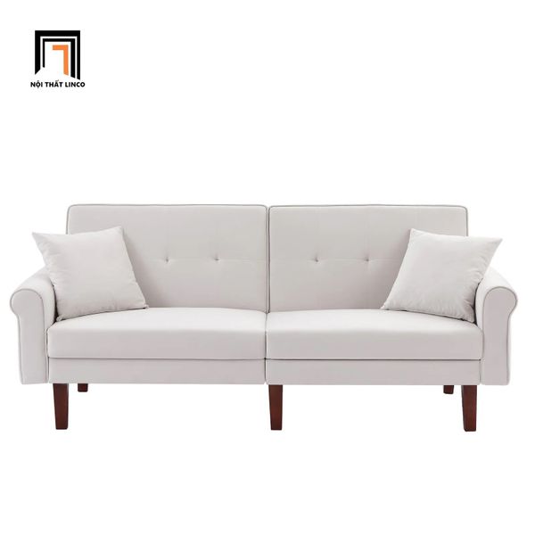 sofa băng, sofa băng bật giường nằm, ghế sofa bed, sofa giường nằm 2m, sofa giường màu xanh đậm vải nhung