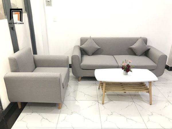 bộ ghế sofa phòng khách màu xám trắng, set ghế sofa văn phòng giá rẻ màu xám ghi