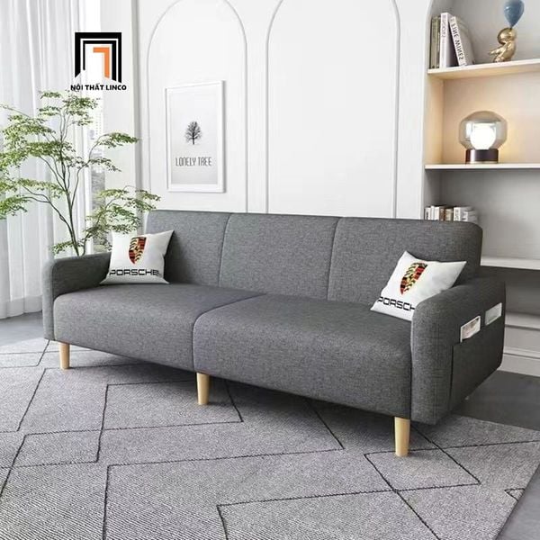 ghế sofa giường nằm thông minh dài 2m, sofa giường bọc da công nghiệp
