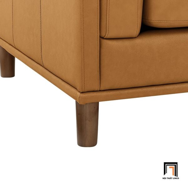 sofa đơn, ghế sofa đơn ngồi thư giãn đọc sách, ghế sofa đơn bọc da giả màu nâu da bò, sofa đơn gia đình giá rẻ