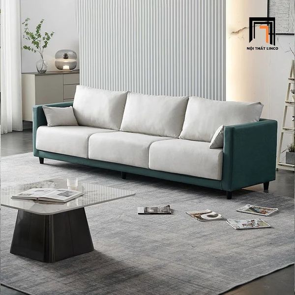 ghế sofa băng dài 2m 3 nệm ngồi vải nỉ, sofa băng cho phòng khách nhỏ giá rẻ, sofa băng vải nỉ
