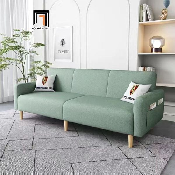 ghế sofa giường nằm thông minh dài 2m, sofa giường bọc da công nghiệp
