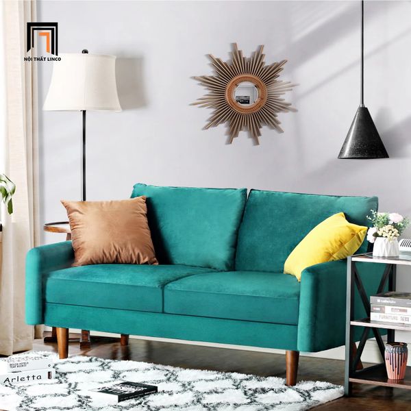 sofa băng, sofa văng, ghế sofa băng dài 1m5, sofa băng vải nhung nỉ màu trắng kem, sofa băng nhỏ cho chung cư
