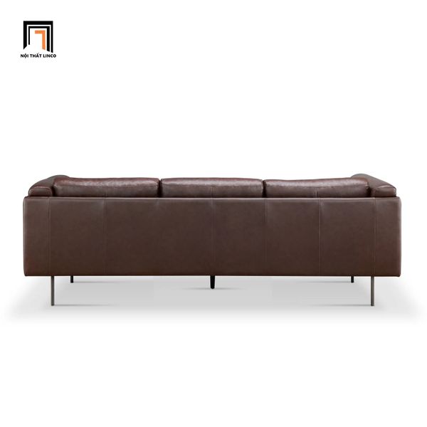 sofa băng, sofa văng, sofa băng da giả, sofa băng bọc da công nghiệp, sofa băng da simili, sofa băng dài 2m2 màu nâu