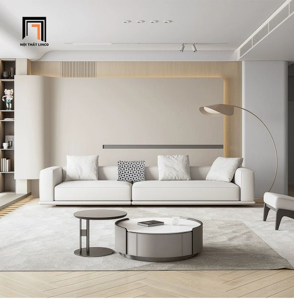 sofa, ghế sofa, sofa băng, sofa văng, sofa vải nỉ xám trắng, ghế sofa văng dài 2m6, sofa băng phòng khách