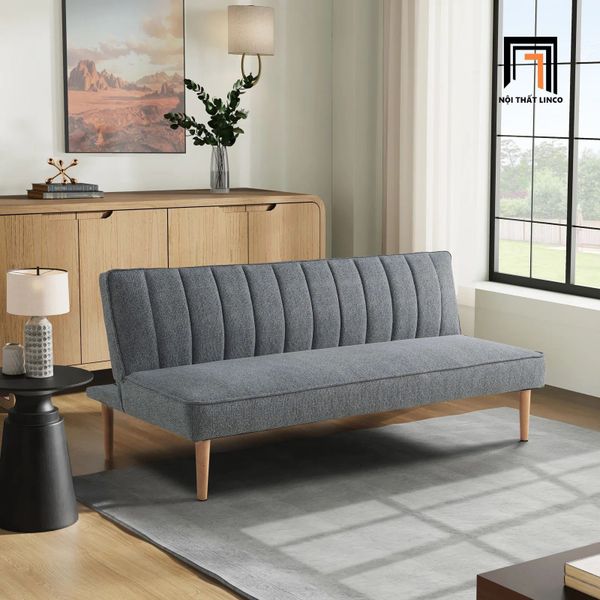 ghế sofa giường gấp gọn giá rẻ, ghế sofa bật giường nằm 1m7 màu xám, sofa giường xinh xắn