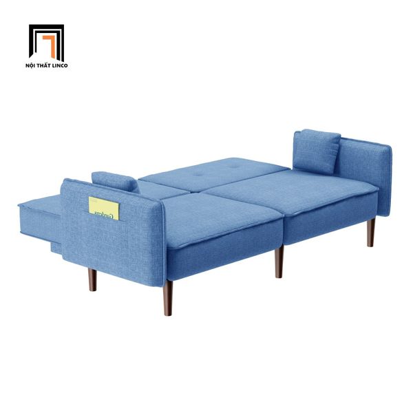 ghế sofa giường dài 2m, sofa bed cho văn phòng làm việc xanh dương, ghế sofa băng giường giá rẻ