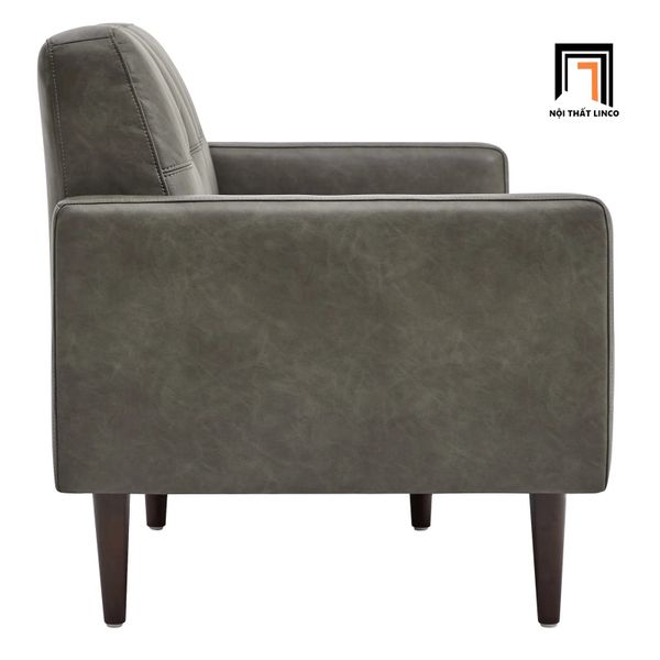 ghế sofa giường nằm bọc da xám, sofa giường dài 1m9 cho văn phòng làm việc