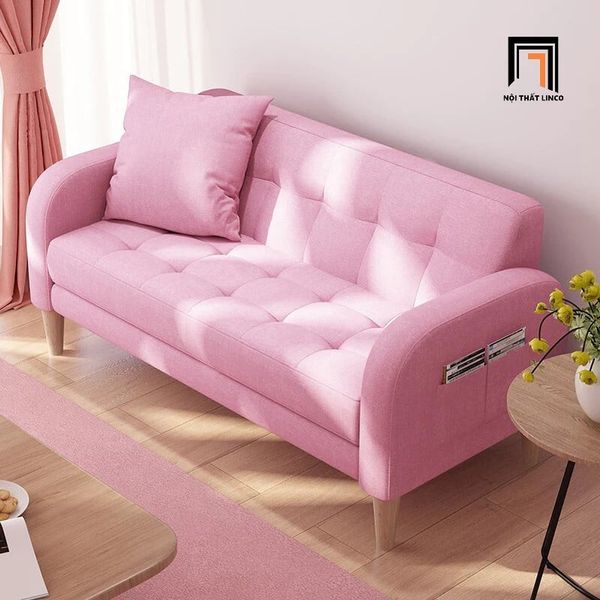 sofa văng nhỏ gọn màu xanh dương, sofa băng dài 1m6 xanh dương, ghế sofa băng giá rẻ